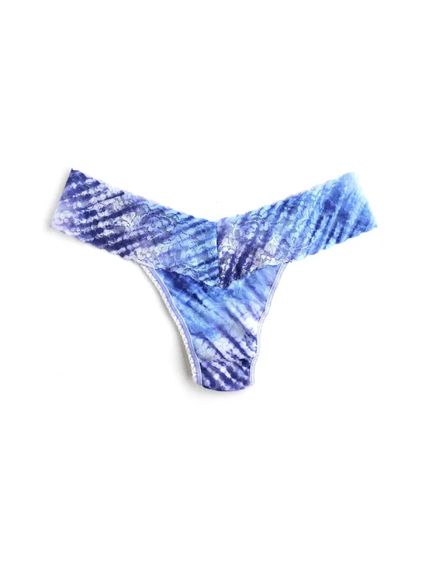 Petite Size Printed Signature Lace Thong Riptide Sale sold by Hanky Panky