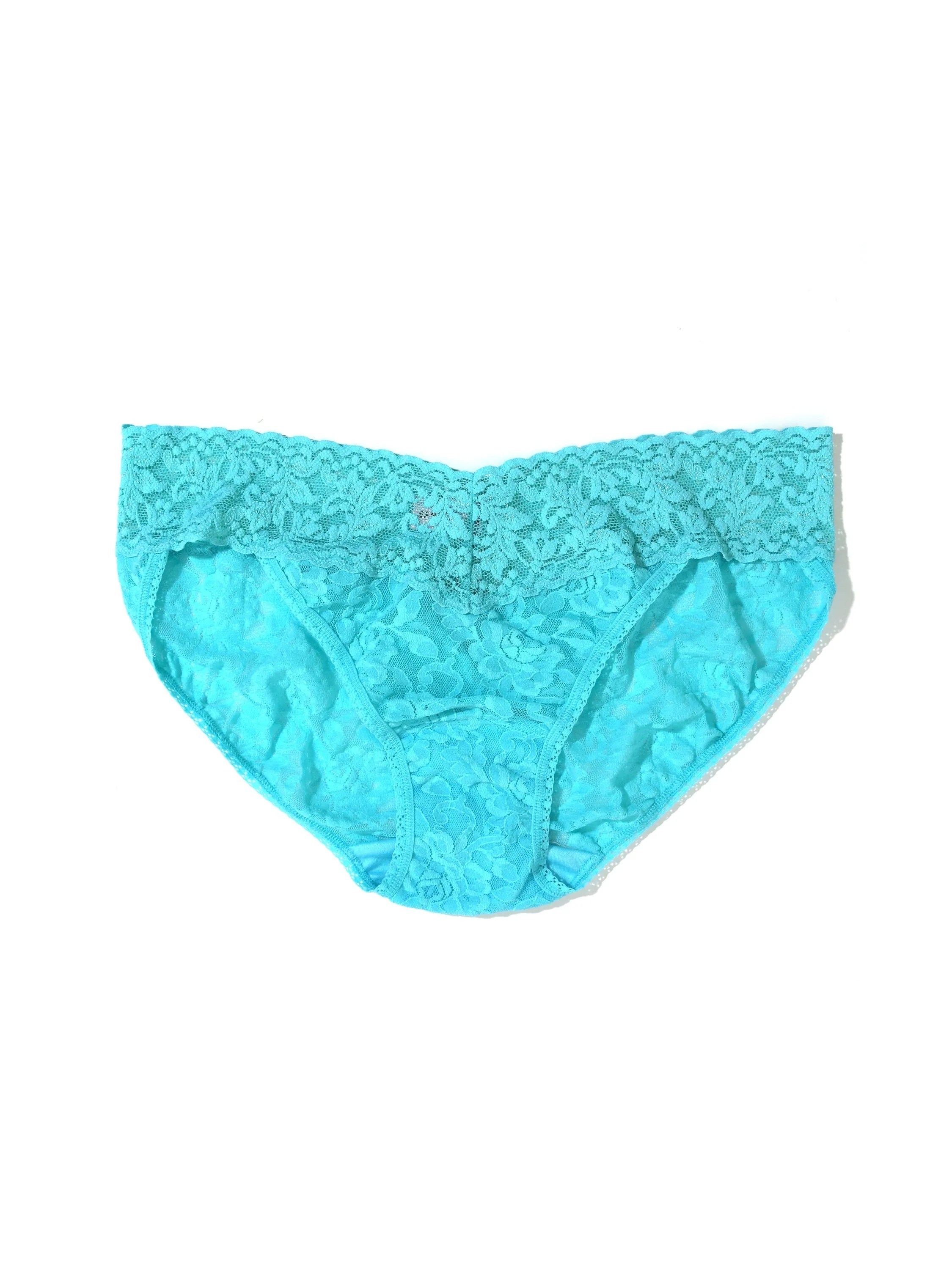 Signature Lace V-Kini Aquatic Blue sold by Hanky Panky