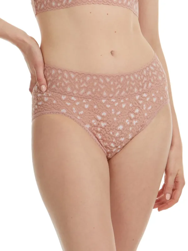 Cross-Dyed Leopard French Brief Desert Rose Pink sold by Hanky Panky
