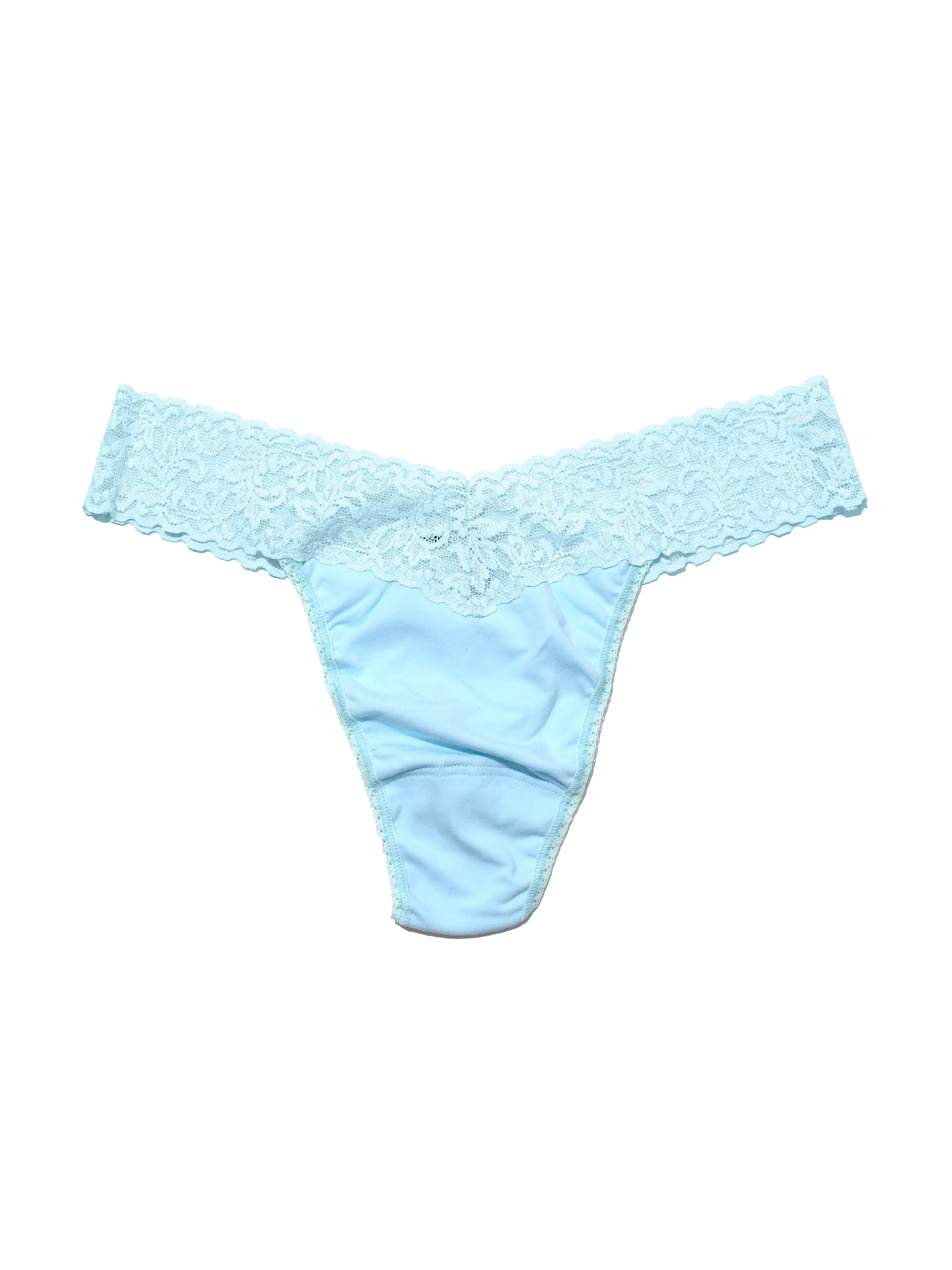 Supima Cotton Original Rise Thong Butterfly Blue Sale sold by Hanky Panky