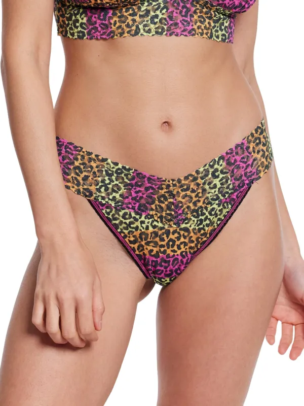 Printed Signature Lace Original Rise Thong It's Electric Sale sold by Hanky Panky