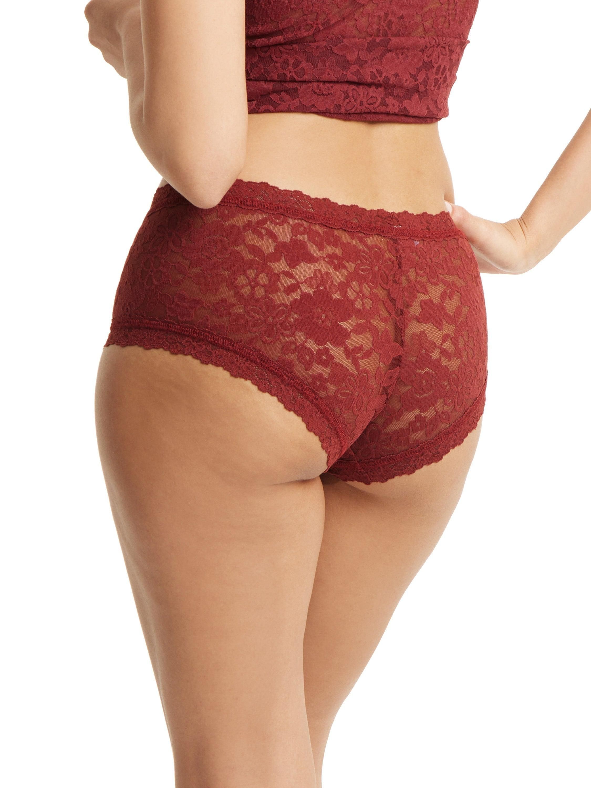 Daily Lace™ Boyshort Shiraz Red sold by Hanky Panky product image thumbnail 3