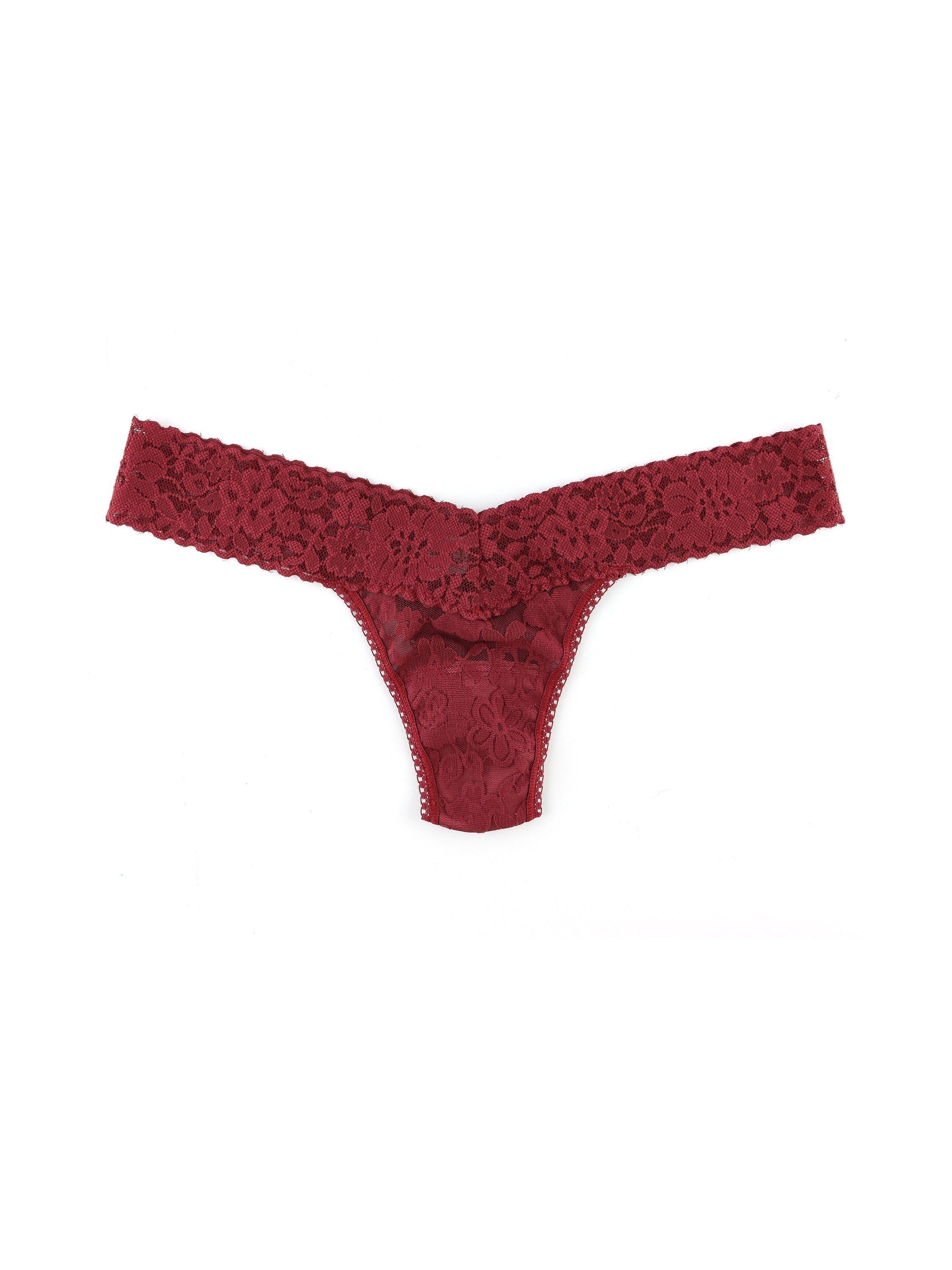 Daily Lace™ Low Rise Thong Shiraz Red Sale sold by Hanky Panky