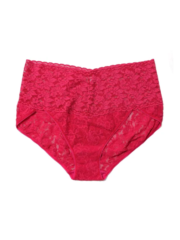 Plus Size Retro Lace V-Kini Evening Pour Red Sale sold by Hanky Panky