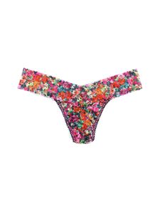 Printed Signature Lace Low Rise Thong Pashley Manor Gardens sold by Hanky Panky
