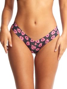 Printed Signature Lace Low Rise Thong Text Me sold by Hanky Panky