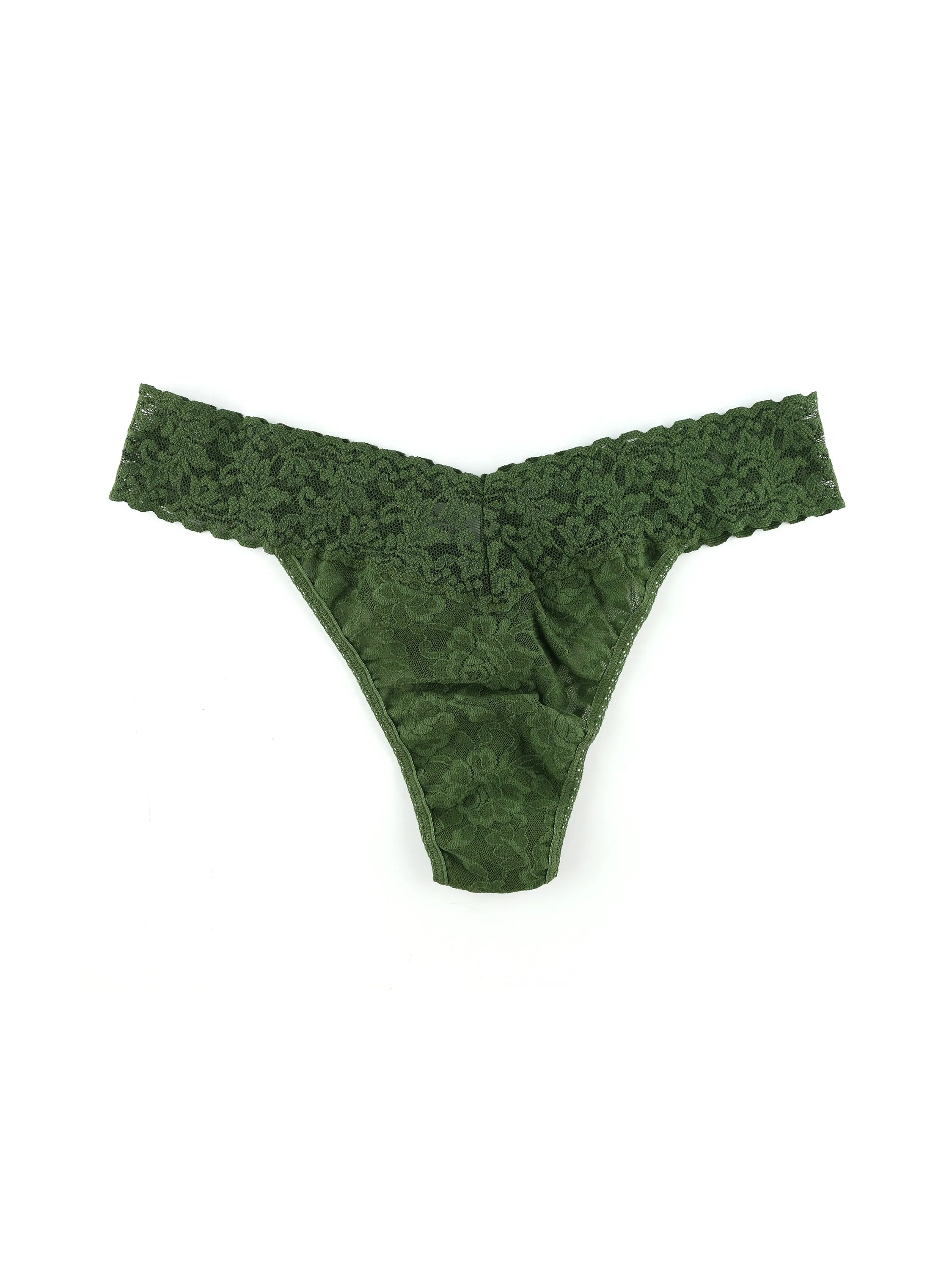 Signature Lace Original Rise Thong Olive Green sold by Hanky Panky product image thumbnail 3