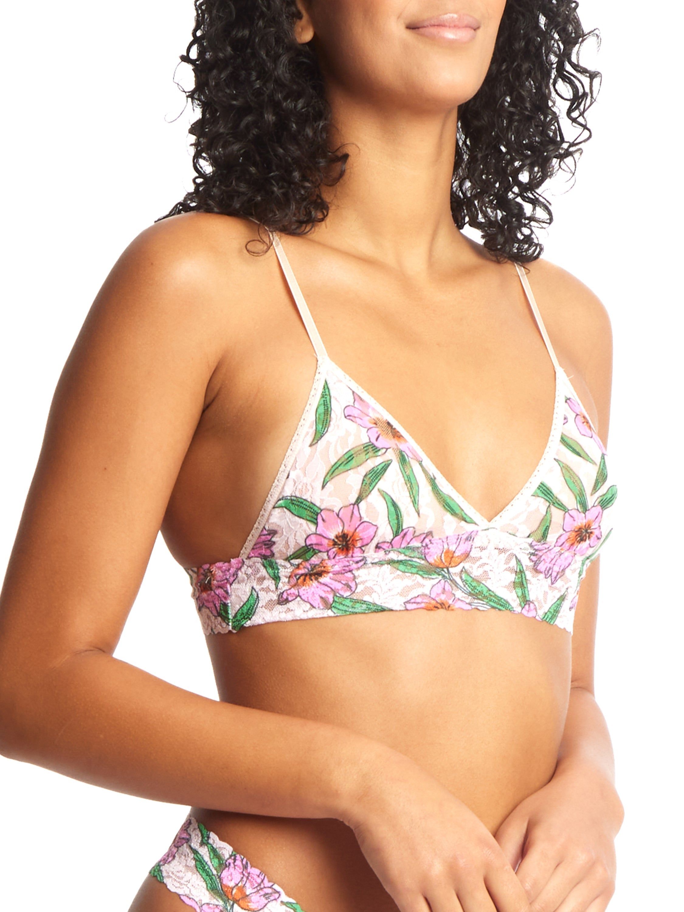 Printed Signature Lace Padded Triangle Bralette Sale sold by Hanky Panky product image thumbnail 2