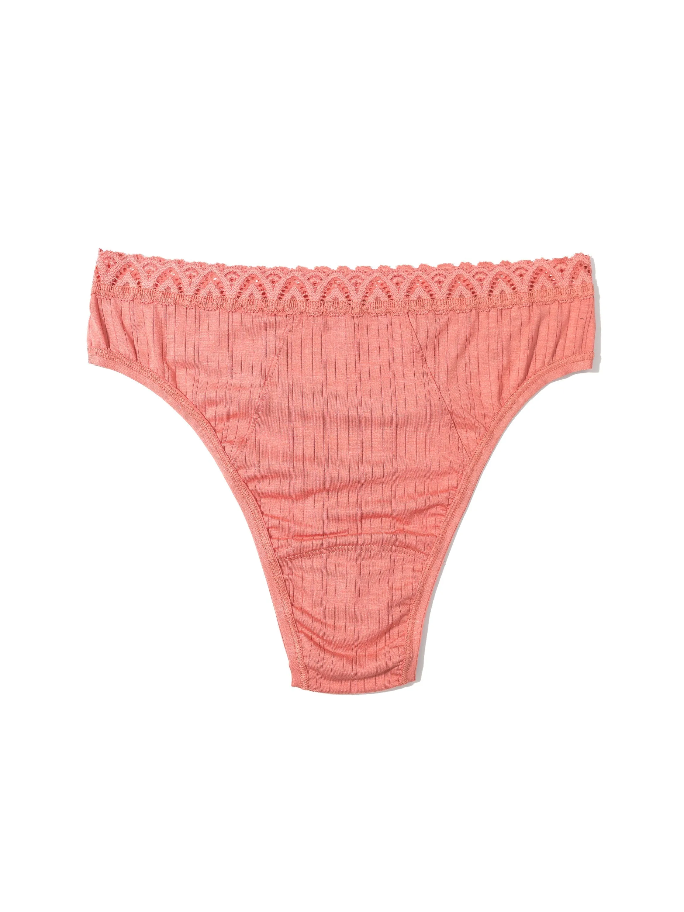 MellowLuxe™ High Cut Thong Antique Rose Pink sold by Hanky Panky product image thumbnail 3