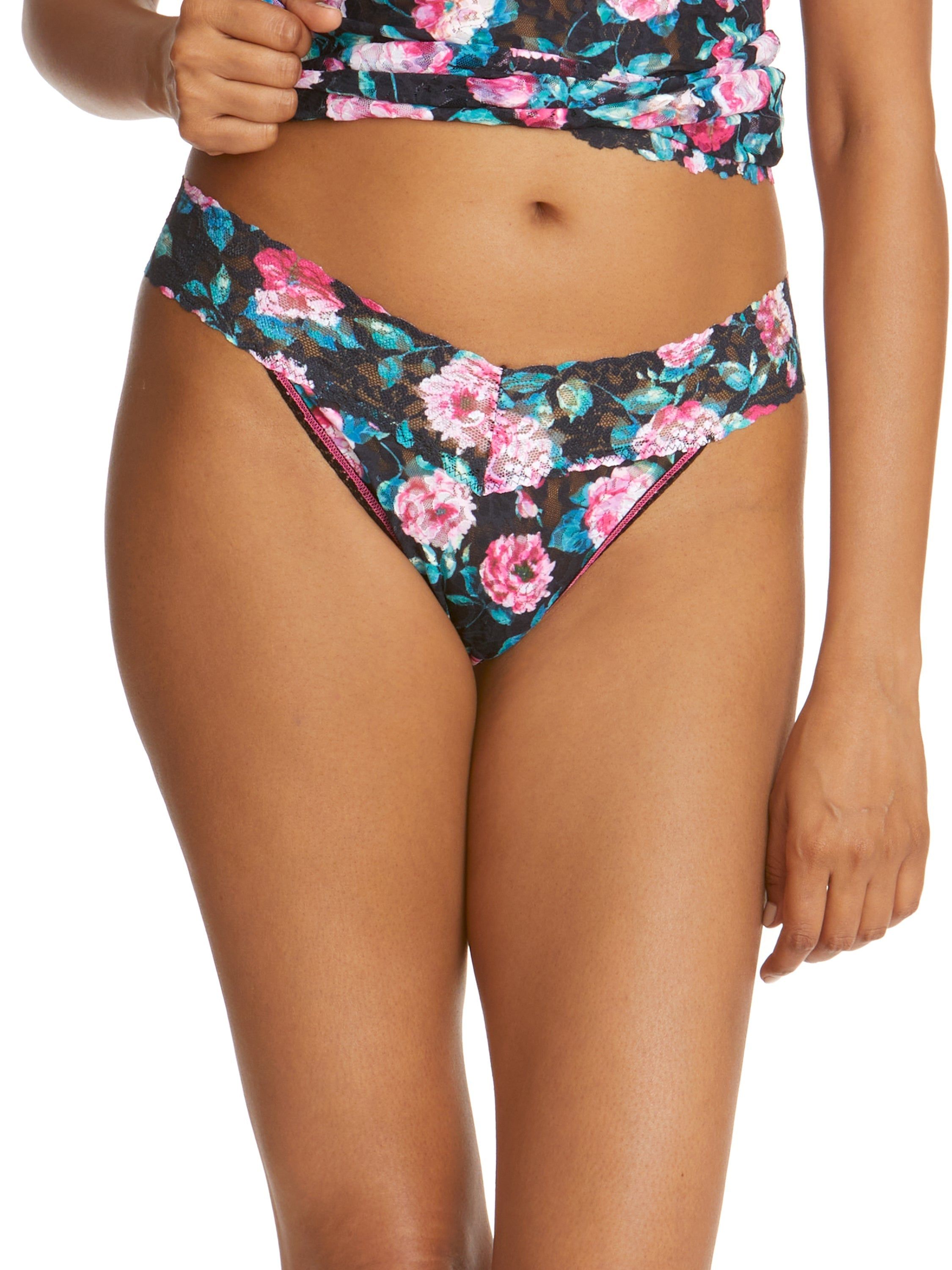 Printed Signature Lace Original Rise Thong sold by Hanky Panky product image thumbnail 2