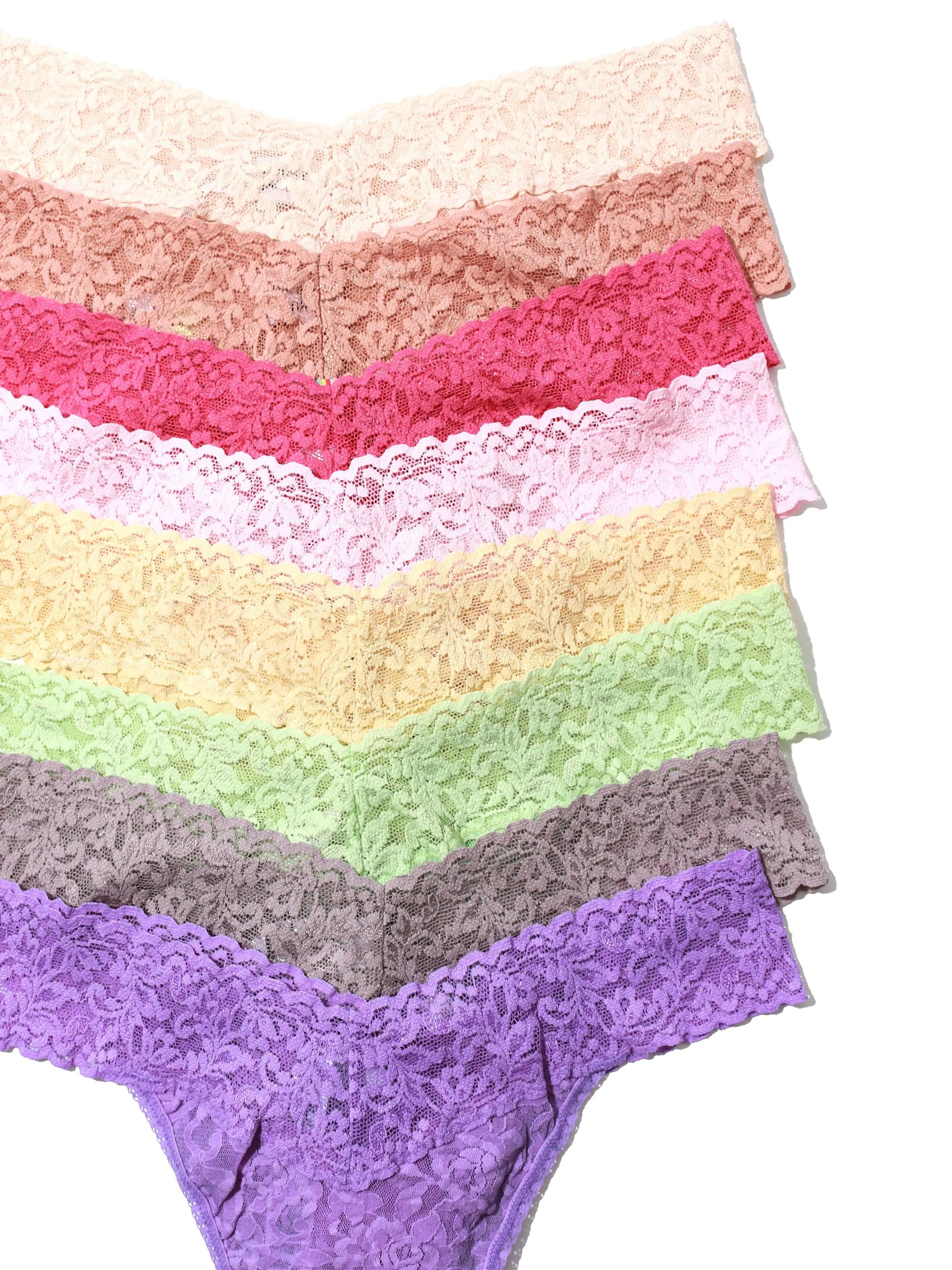 8 Pack Signature Lace Original Rise Thongs Pastels sold by Hanky Panky product image thumbnail 2
