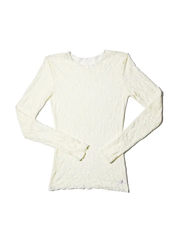 Signature Lace Long Sleeve Top Marshmallow sold by Hanky Panky
