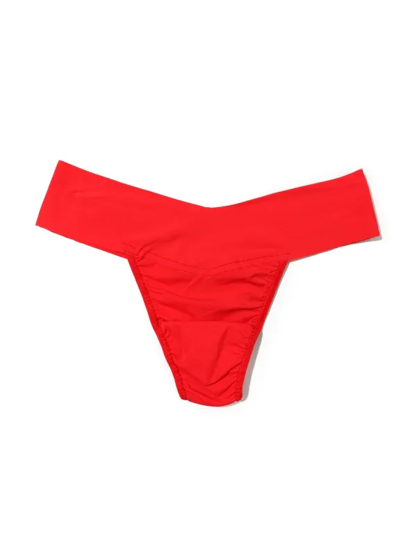 BreatheSoft® Natural Rise Thong Sleigh Queen Red sold by Hanky Panky