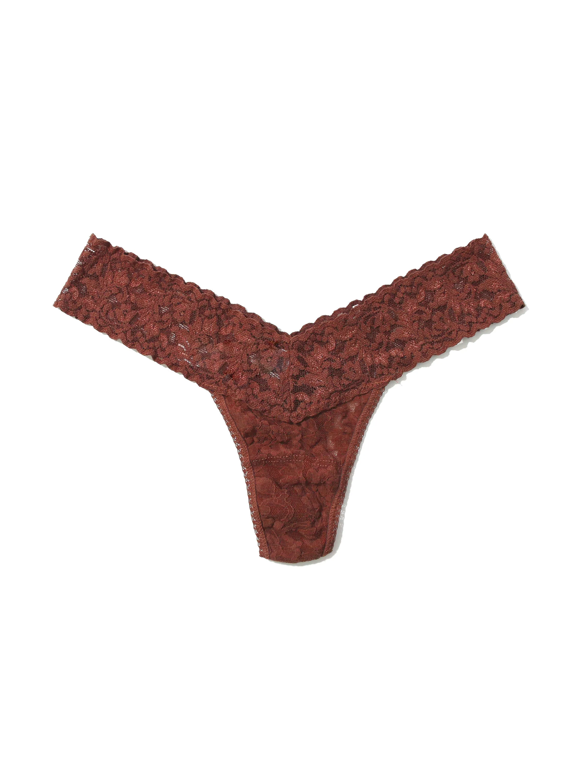 4911 Signature Lace® Low Rise Thong Allspice sold by Hanky Panky