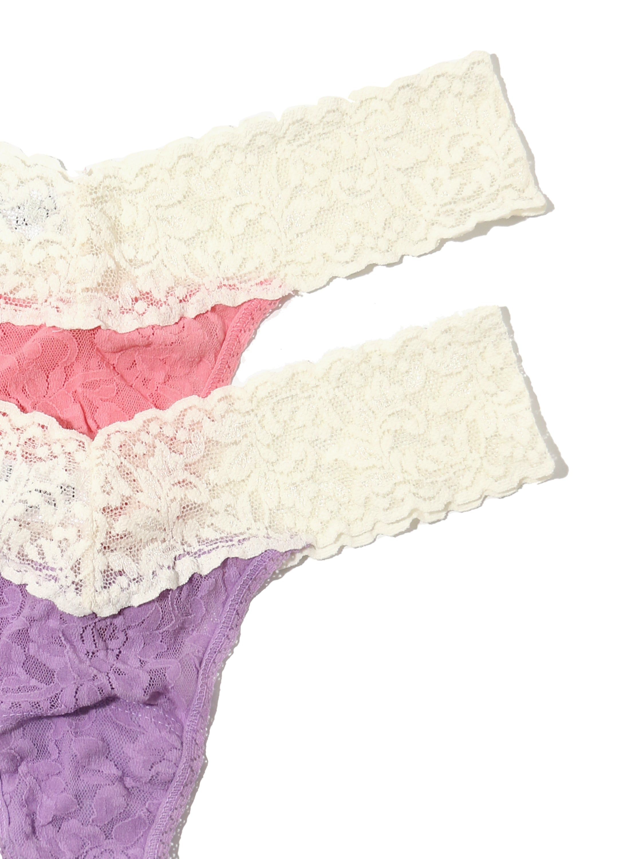 Bestie 2 Pack Petite Low Rise Signature Lace Thongs in Box Sale sold by Hanky Panky product image thumbnail 3