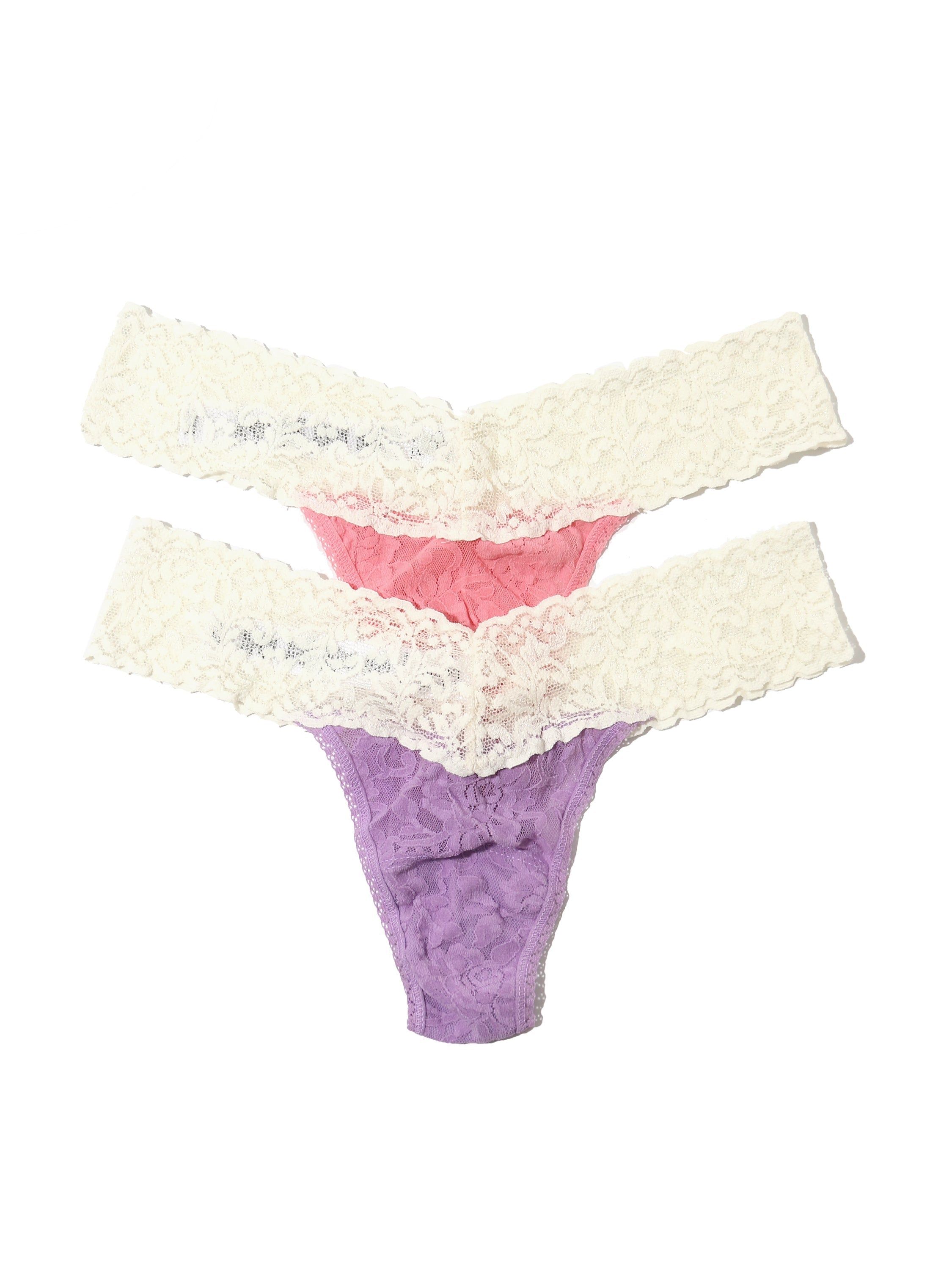 Bestie 2 Pack Petite Low Rise Signature Lace Thongs in Box Sale sold by Hanky Panky product image thumbnail 2