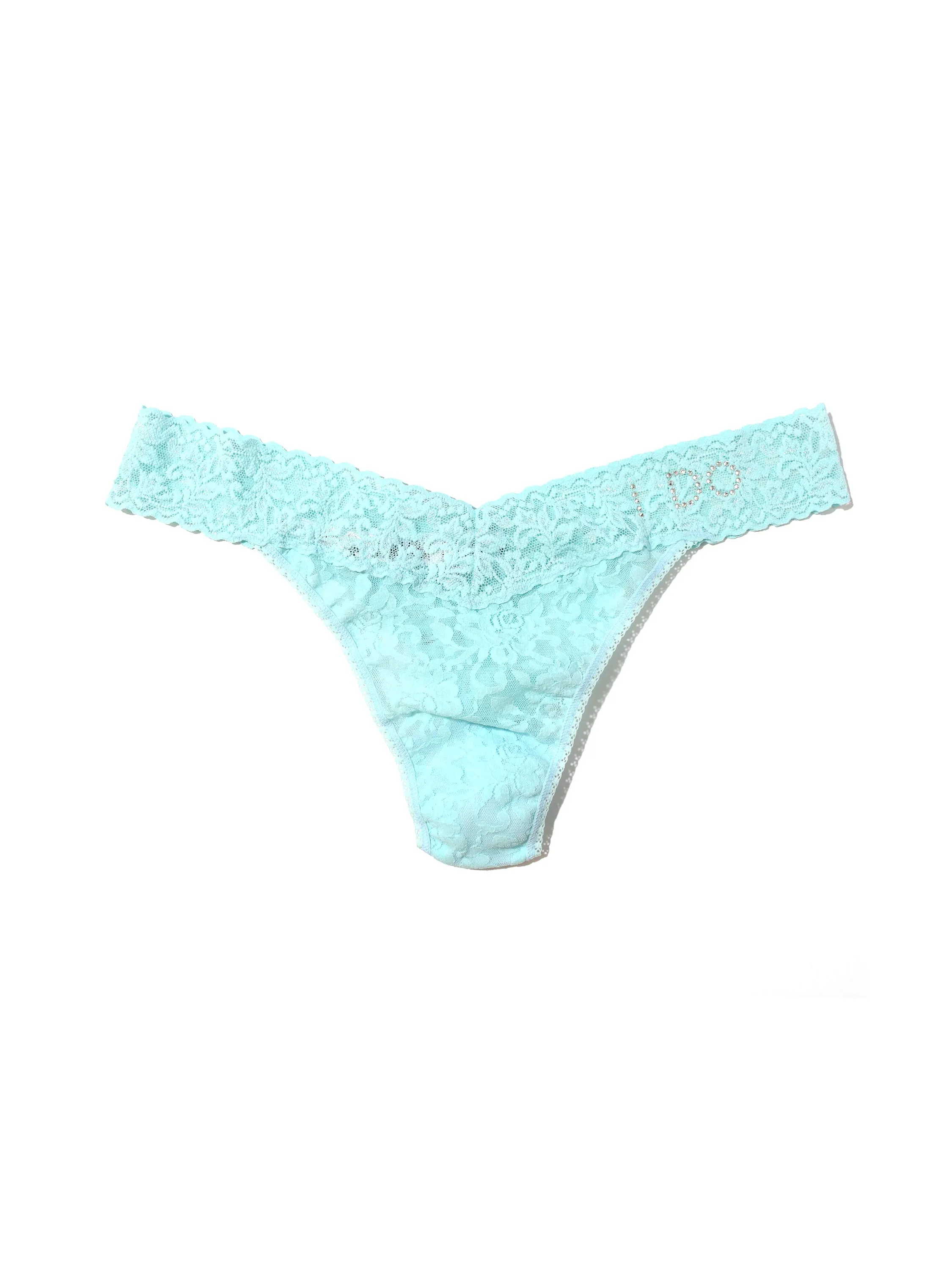 Plus I Do Crystal Signature Lace® Original Rise Thong sold by Hanky Panky product image thumbnail 3