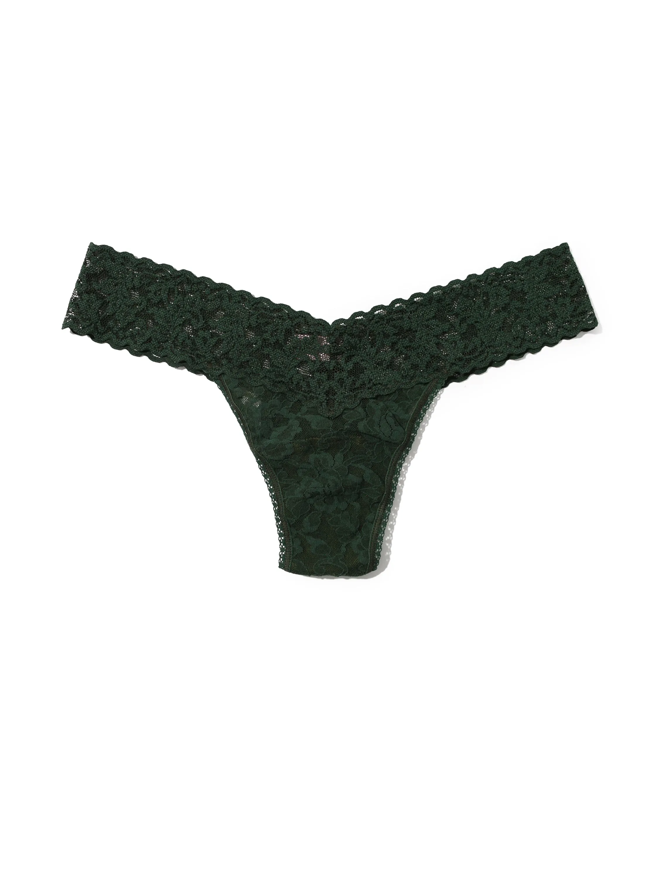 Signature Lace Low Rise Thong Vines Green Sale sold by Hanky Panky