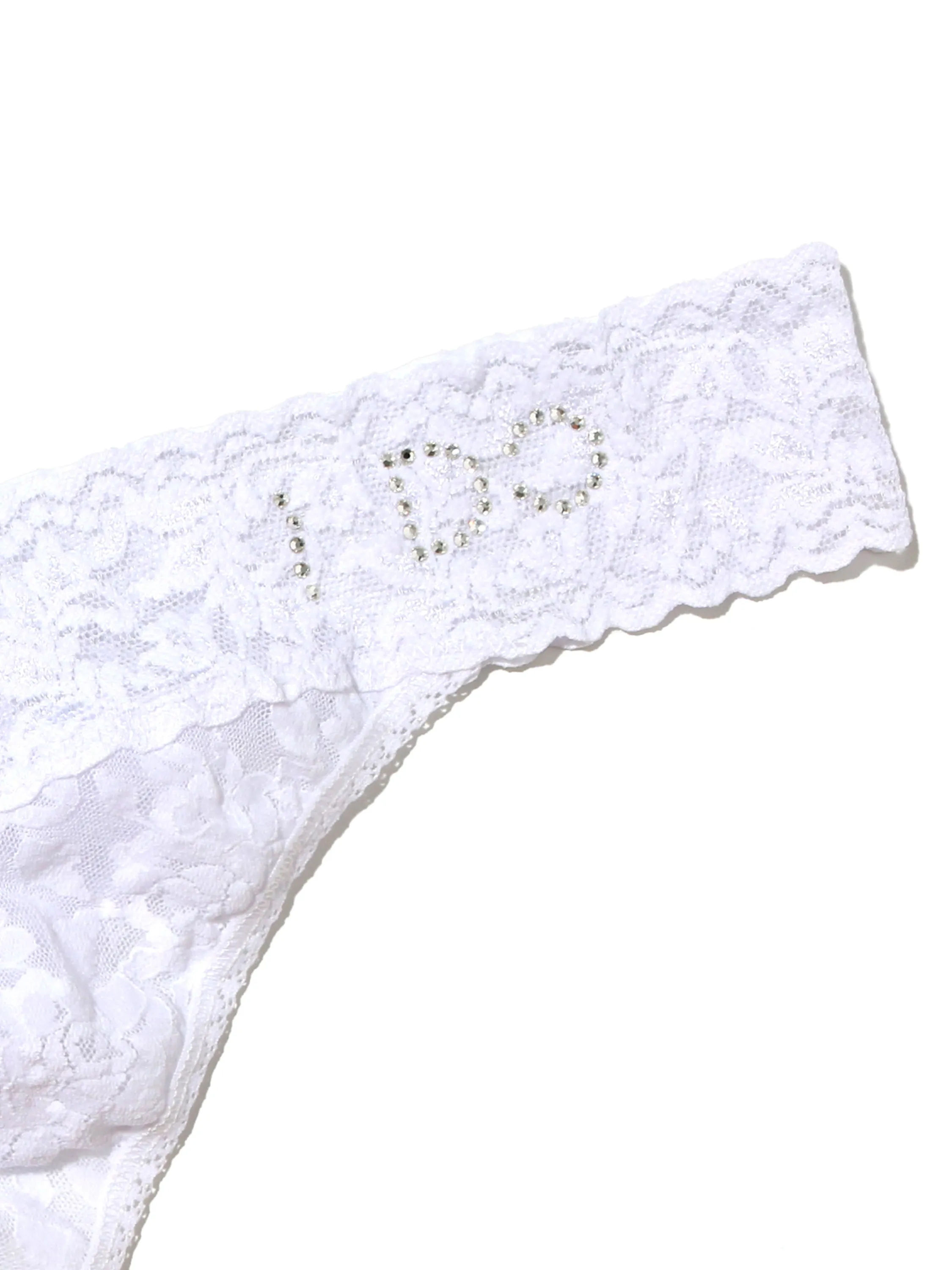 Plus I Do Crystal Signature Lace® Original Rise Thong sold by Hanky Panky product image thumbnail 2