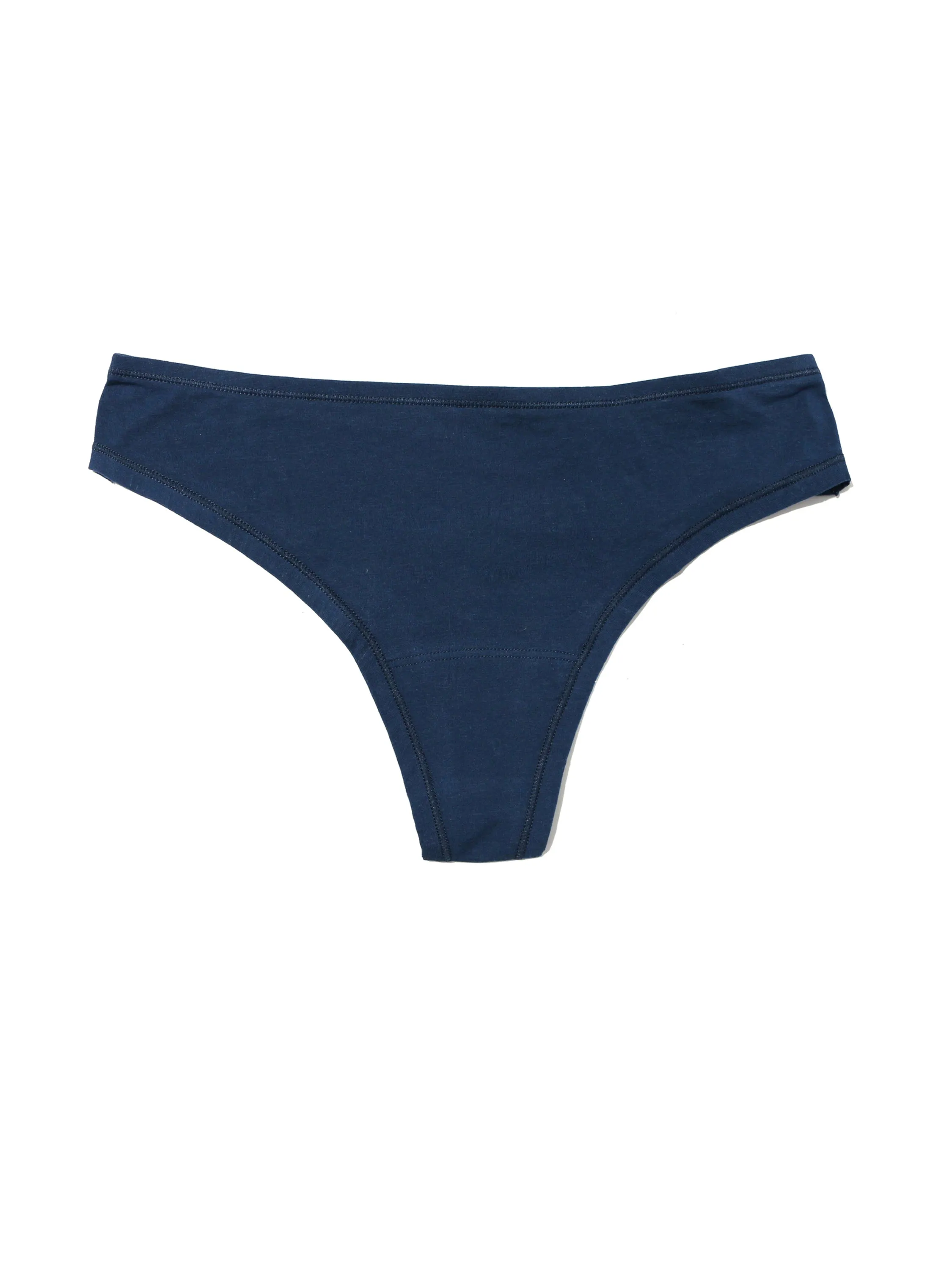 PlayStretch™ Natural Rise Thong Bateau Blue sold by Hanky Panky