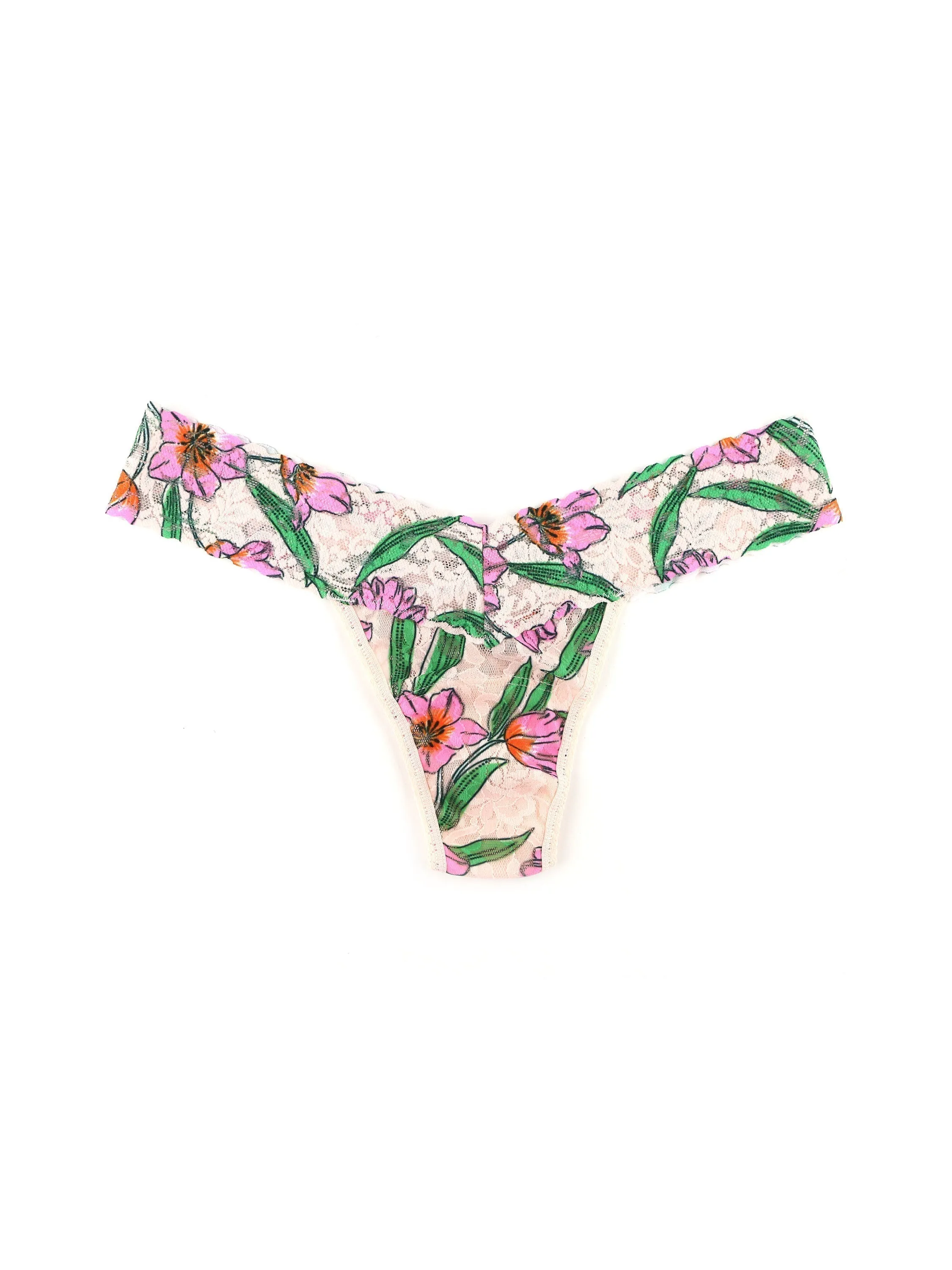 Printed Signature Lace Low Rise Thong Memoir Sale sold by Hanky Panky