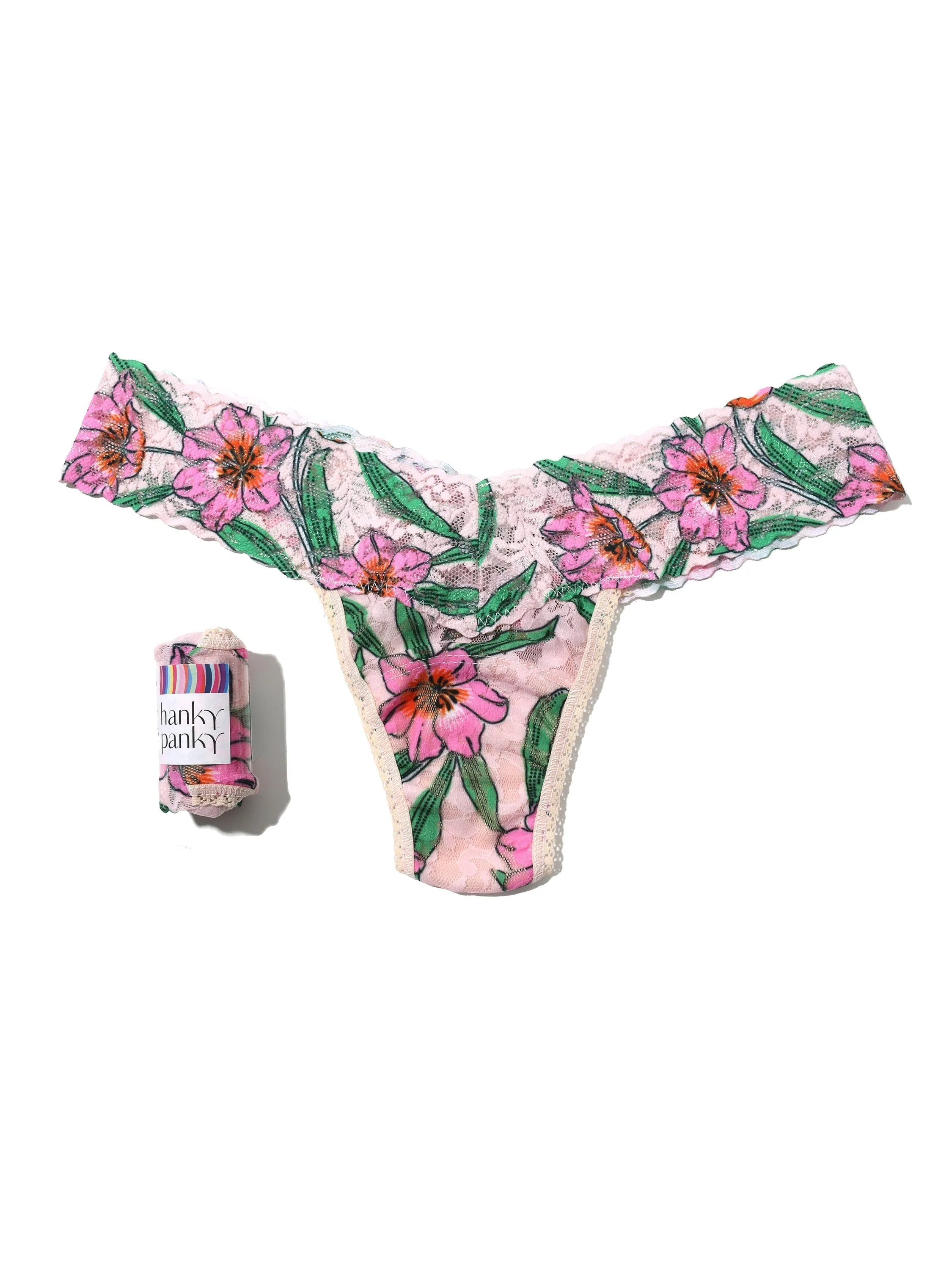 Printed Signature Lace Low Rise Thong Memoir Sale sold by Hanky Panky product image thumbnail 4