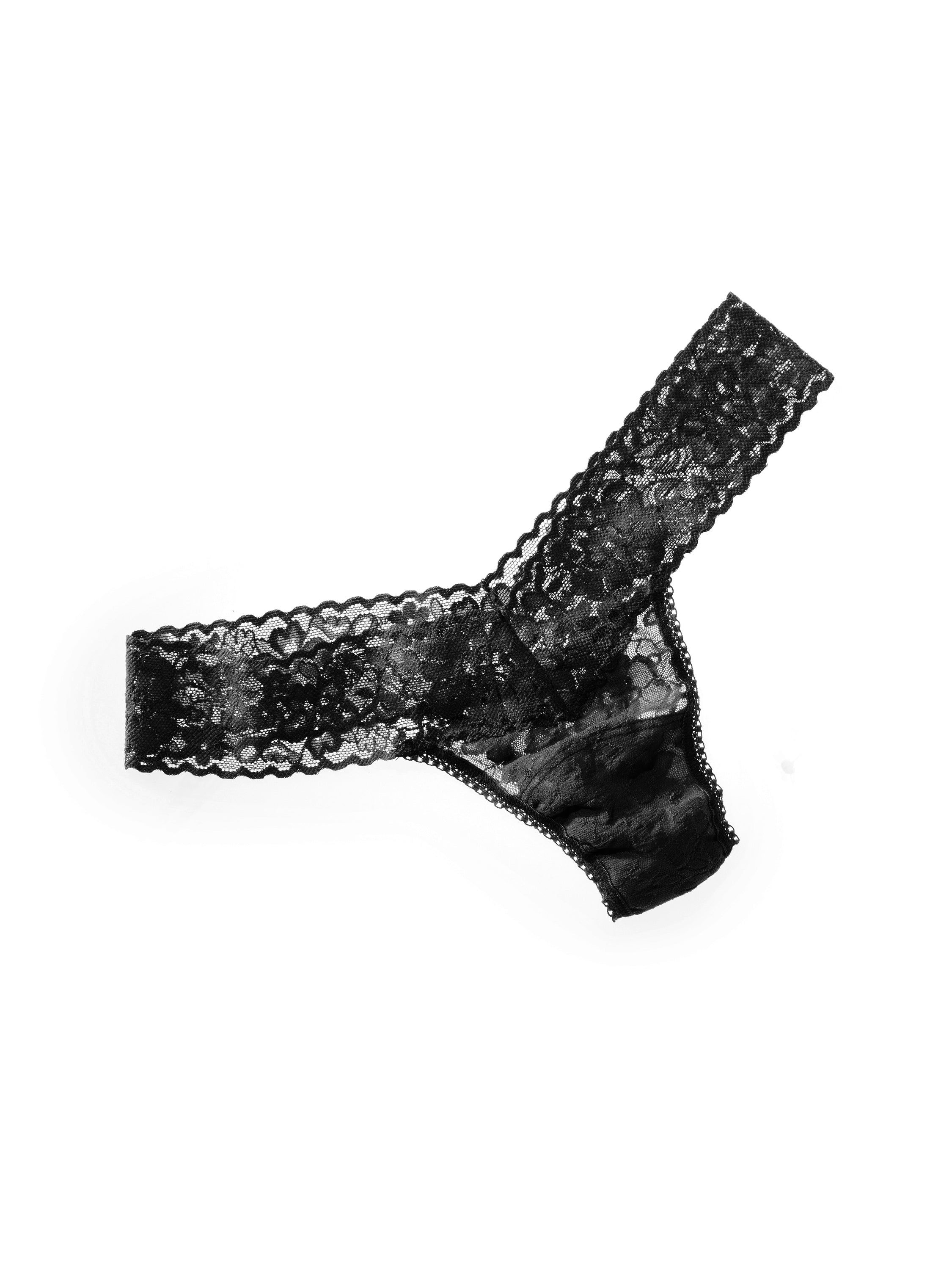 Daily Lace™ Petite Low Rise Thong Black Sale sold by Hanky Panky product image thumbnail 4