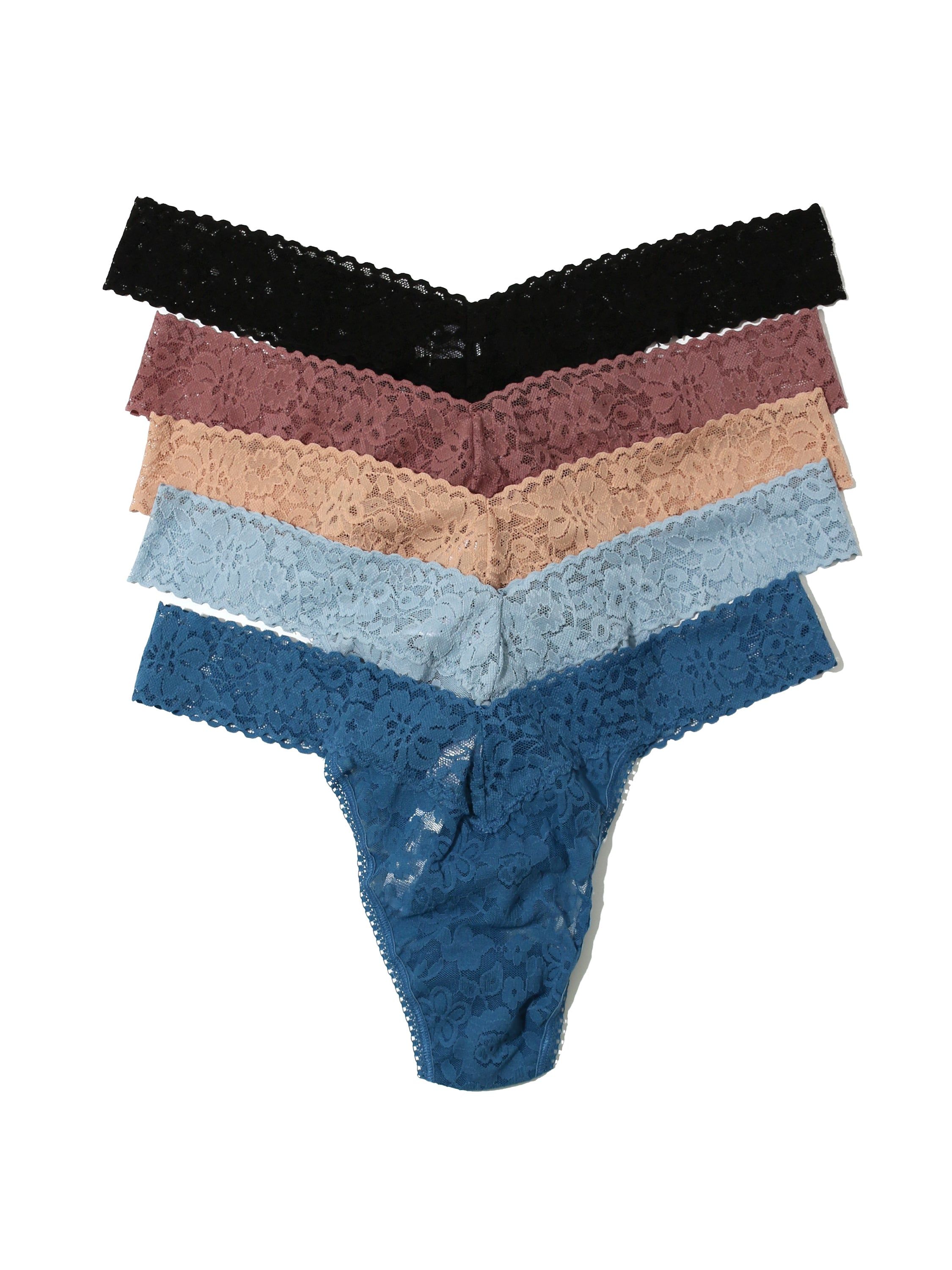 Plus Size Daily Lace™ Original Rise Thong 5 Pack sold by Hanky Panky product image thumbnail 2