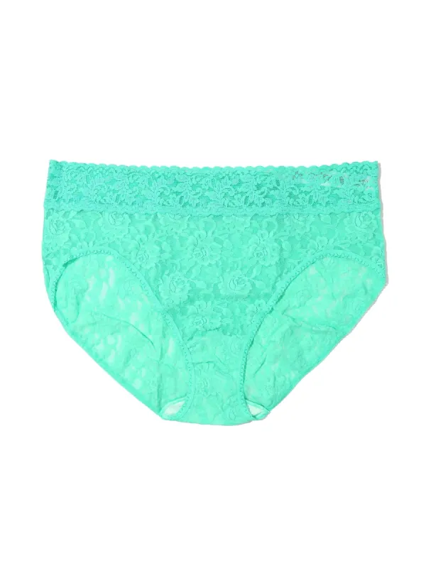Plus Size Signature Lace French Brief Agave Green sold by Hanky Panky