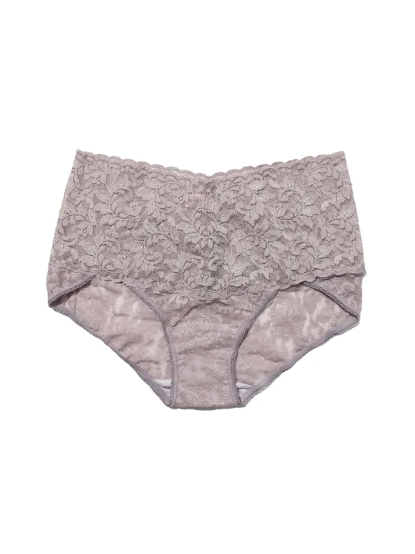 Retro Lace V-Kini Steel Grey sold by Hanky Panky