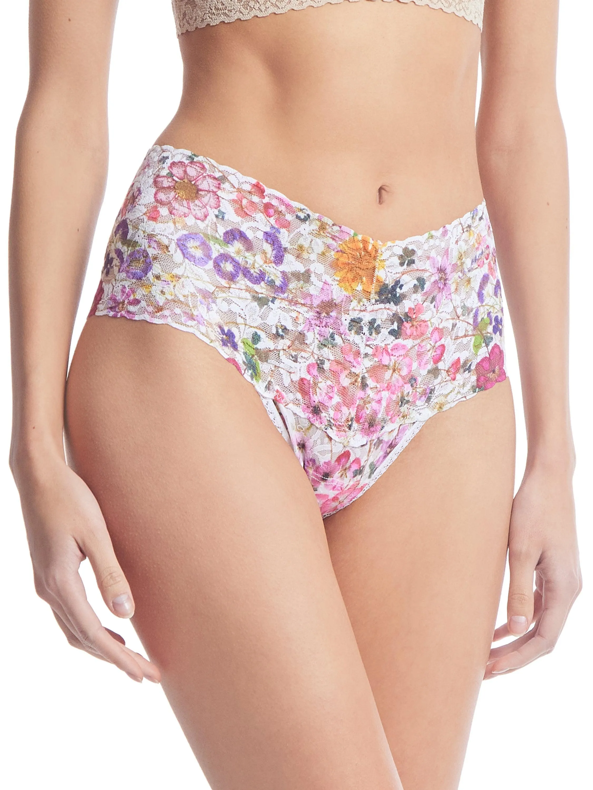 Printed Retro Lace Thong Pressed Bouquet sold by Hanky Panky product image thumbnail 2