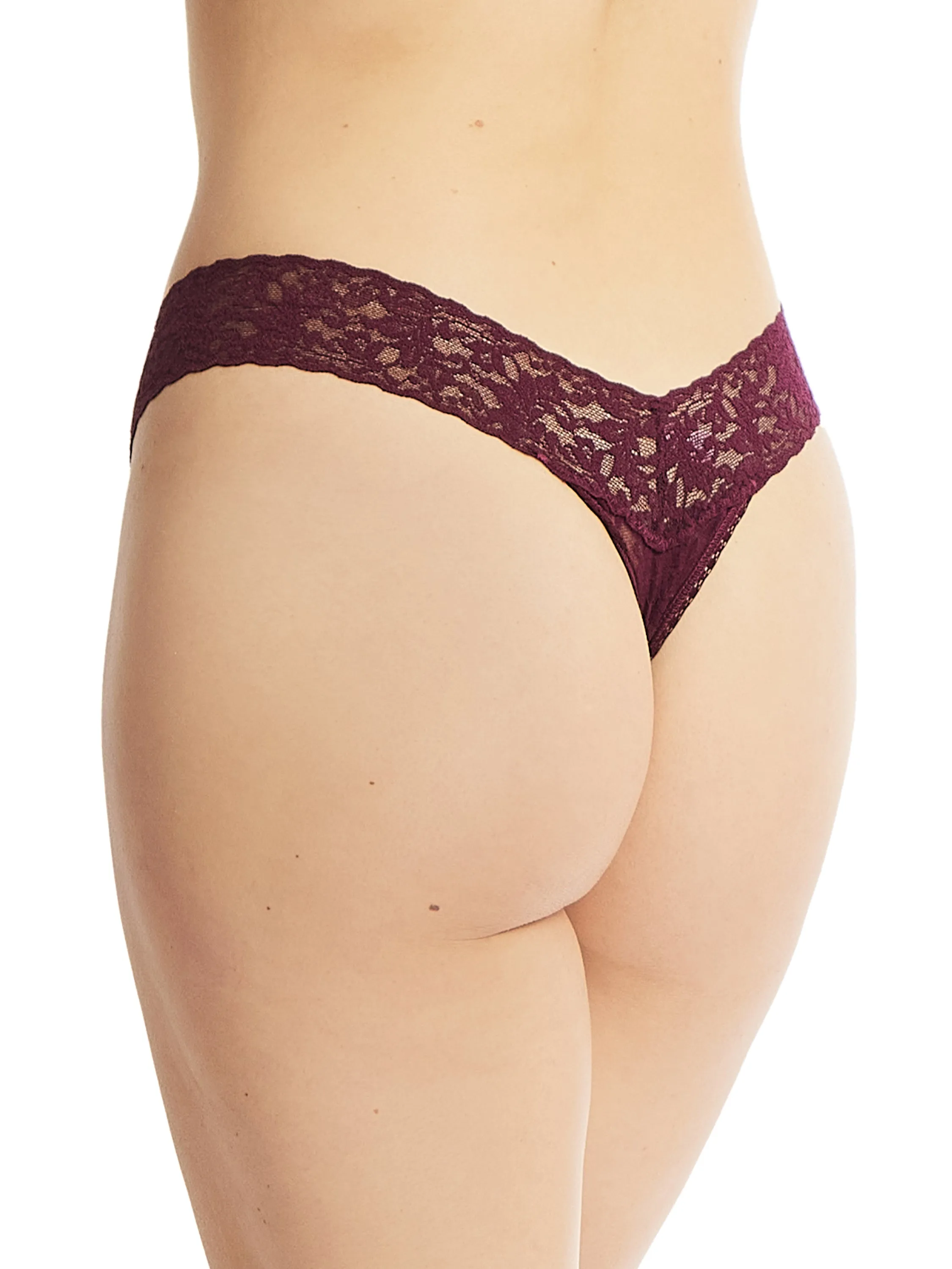 Signature Lace Low Rise Thong Dried Cherry Red sold by Hanky Panky product image thumbnail 3