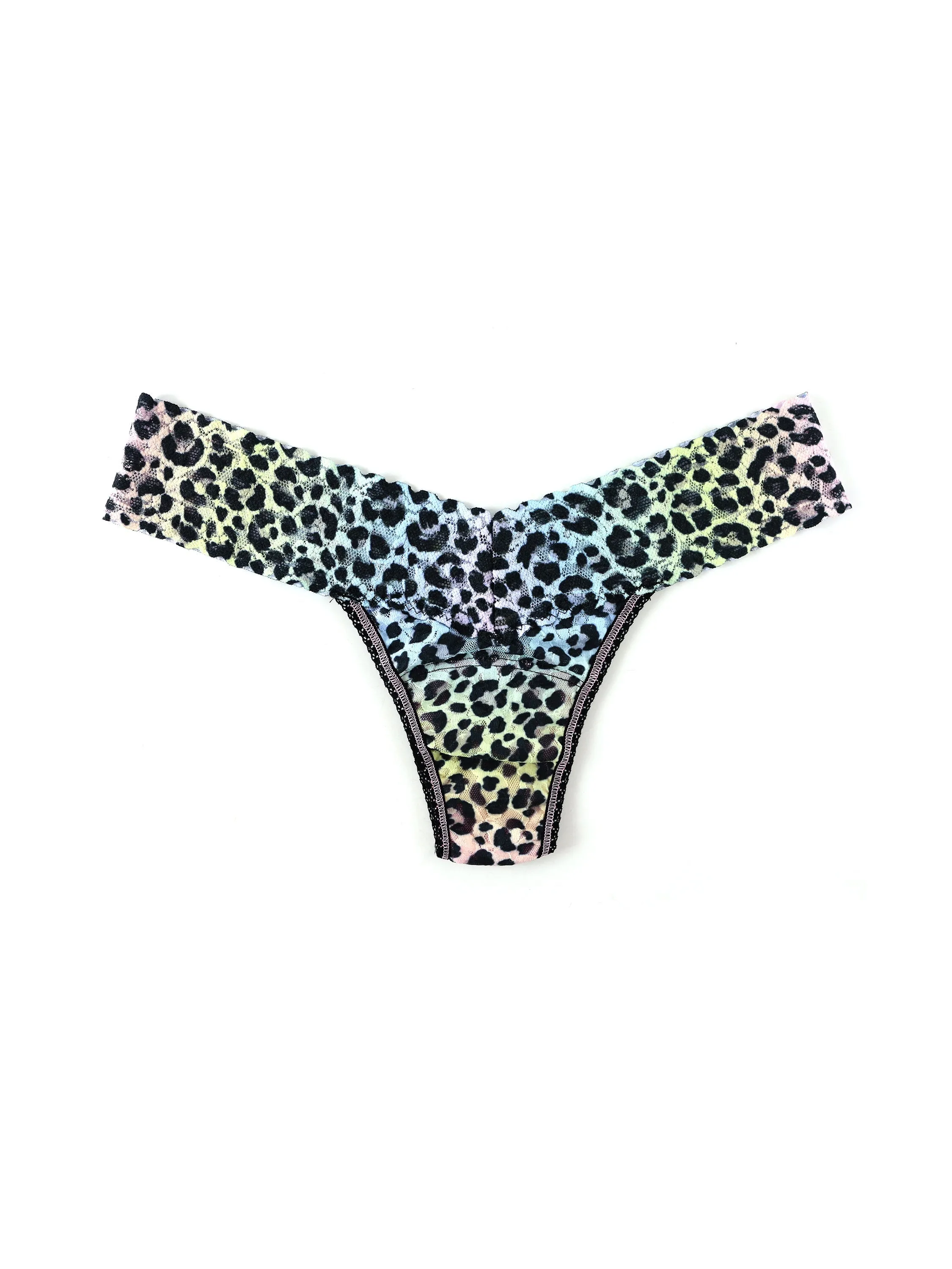 Printed Signature Lace Low Rise Thong Rainbow Leopard Sale sold by Hanky Panky