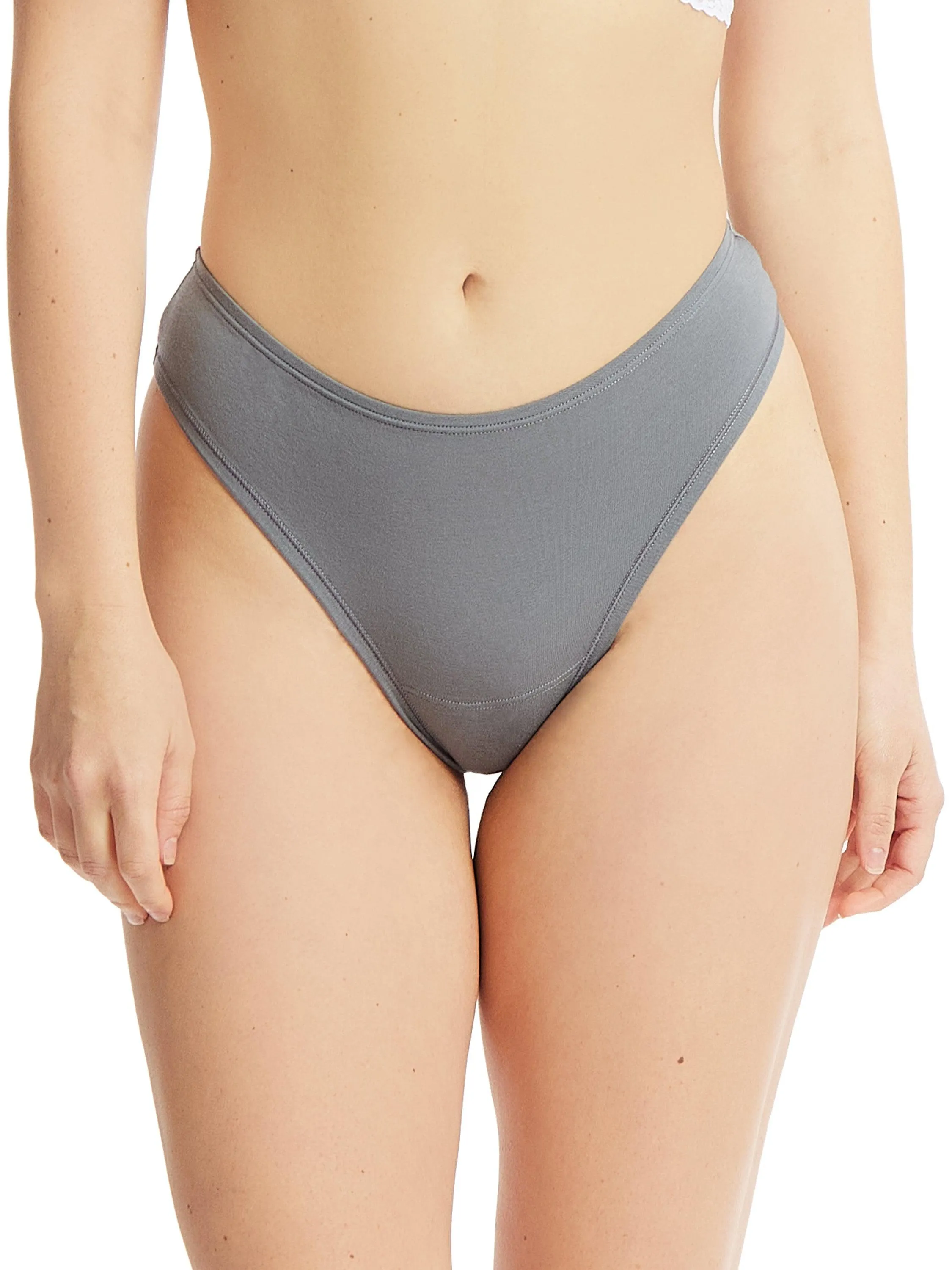 PlayStretch™ Natural Rise Thong So Coal Grey sold by Hanky Panky product image thumbnail 2