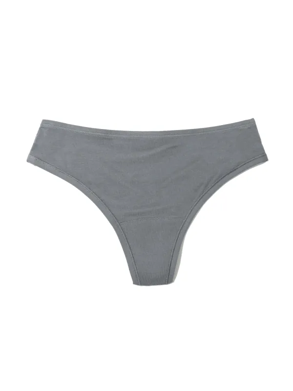 PlayStretch™ Natural Rise Thong So Coal Grey sold by Hanky Panky