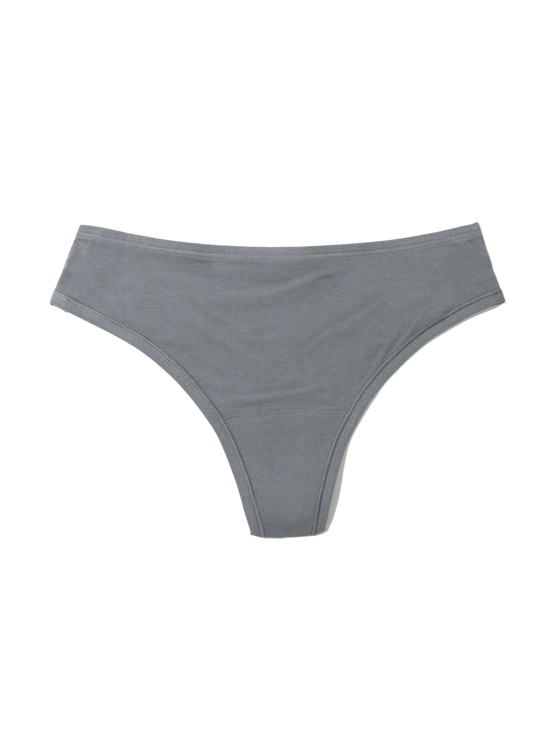 PlayStretch™ Natural Rise Thong So Coal Grey sold by Hanky Panky