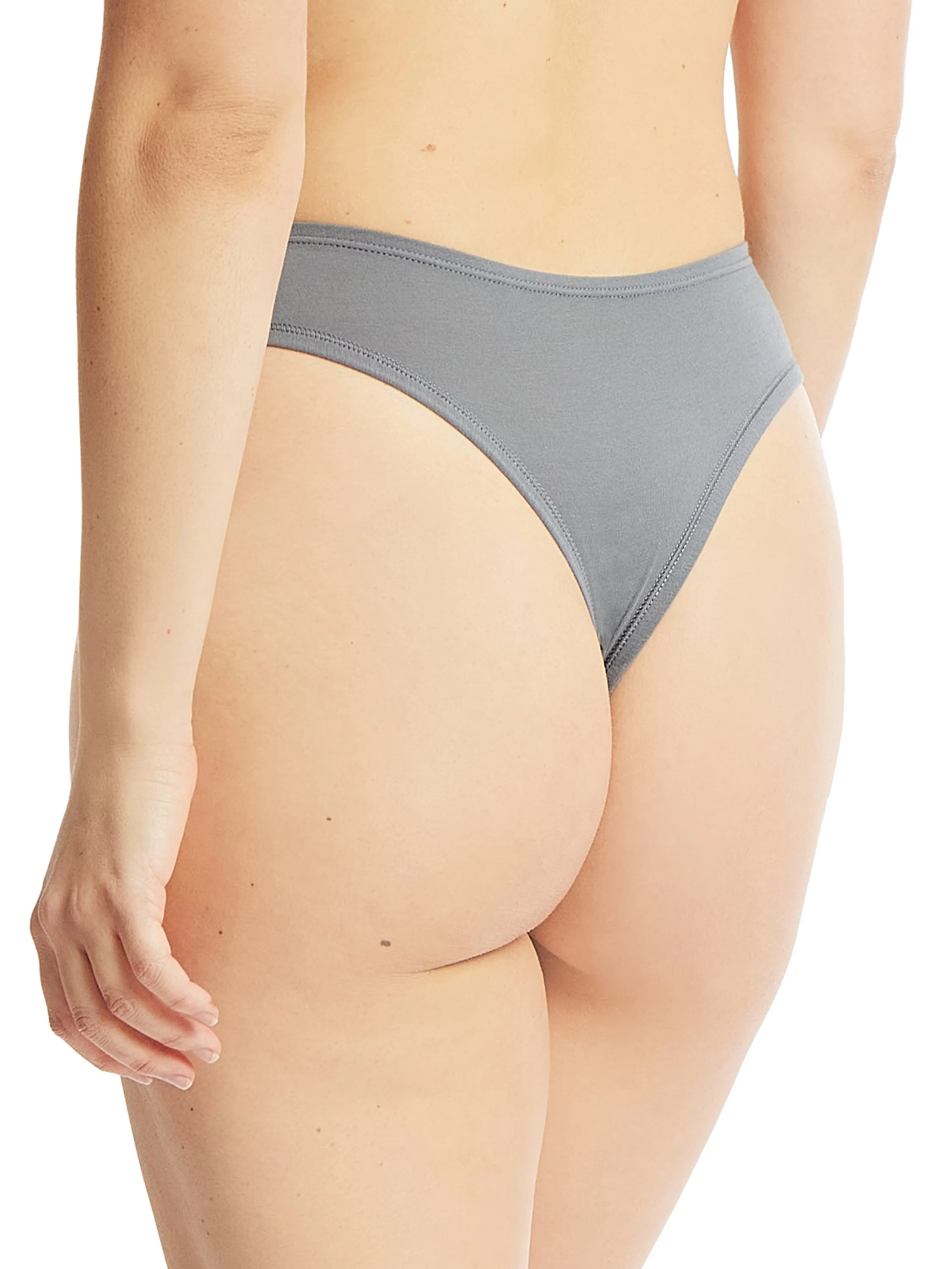 PlayStretch™ Natural Rise Thong So Coal Grey sold by Hanky Panky product image thumbnail 3