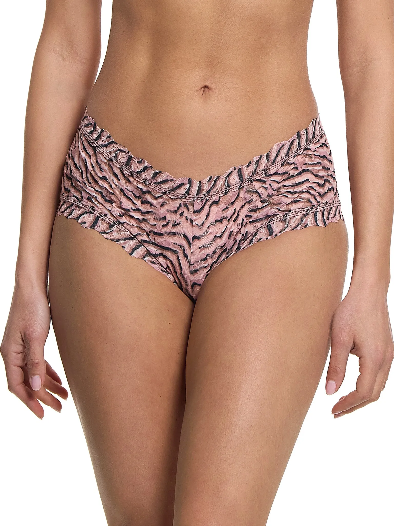 Printed Signature Lace® Boyshort Offbeat Neutral sold by Hanky Panky