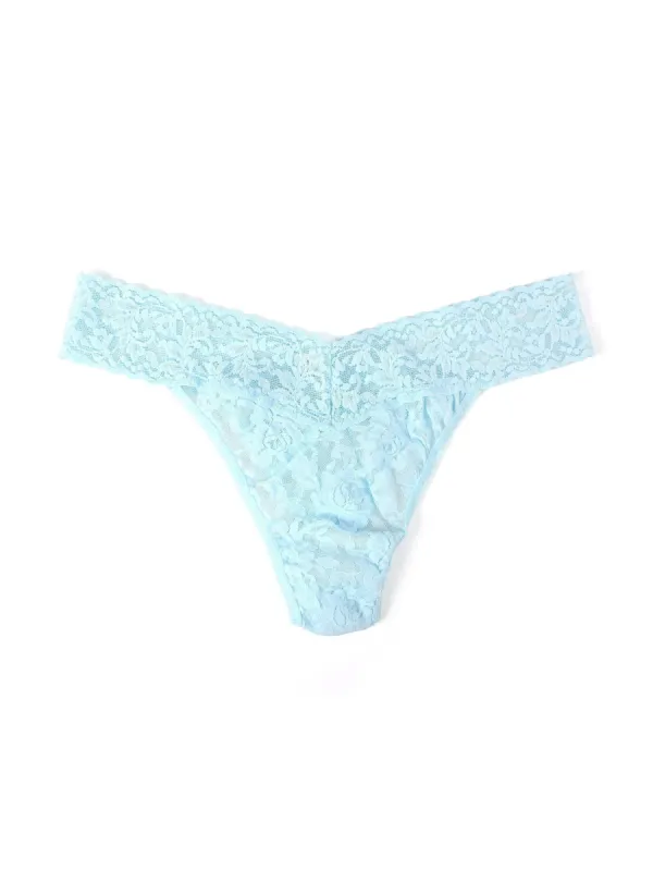 Signature Lace Original Rise Thong Celeste Blue Sale sold by Hanky Panky