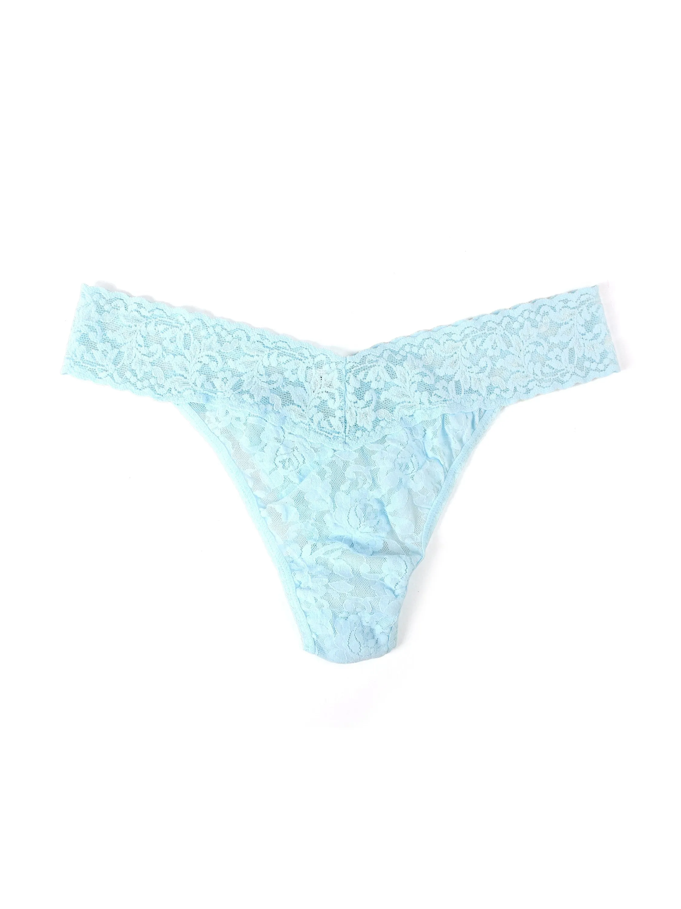 Signature Lace Original Rise Thong Celeste Blue Sale sold by Hanky Panky