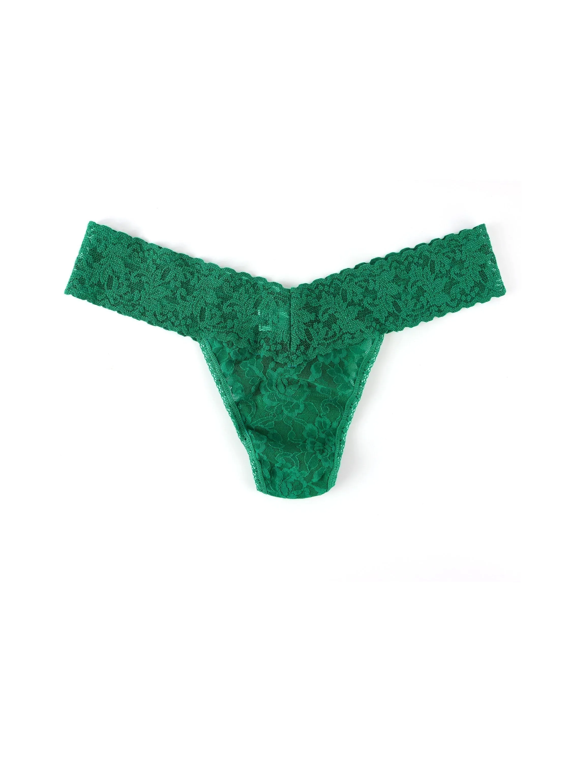 Signature Lace Low Rise Thong Green Envy sold by Hanky Panky product image thumbnail 3