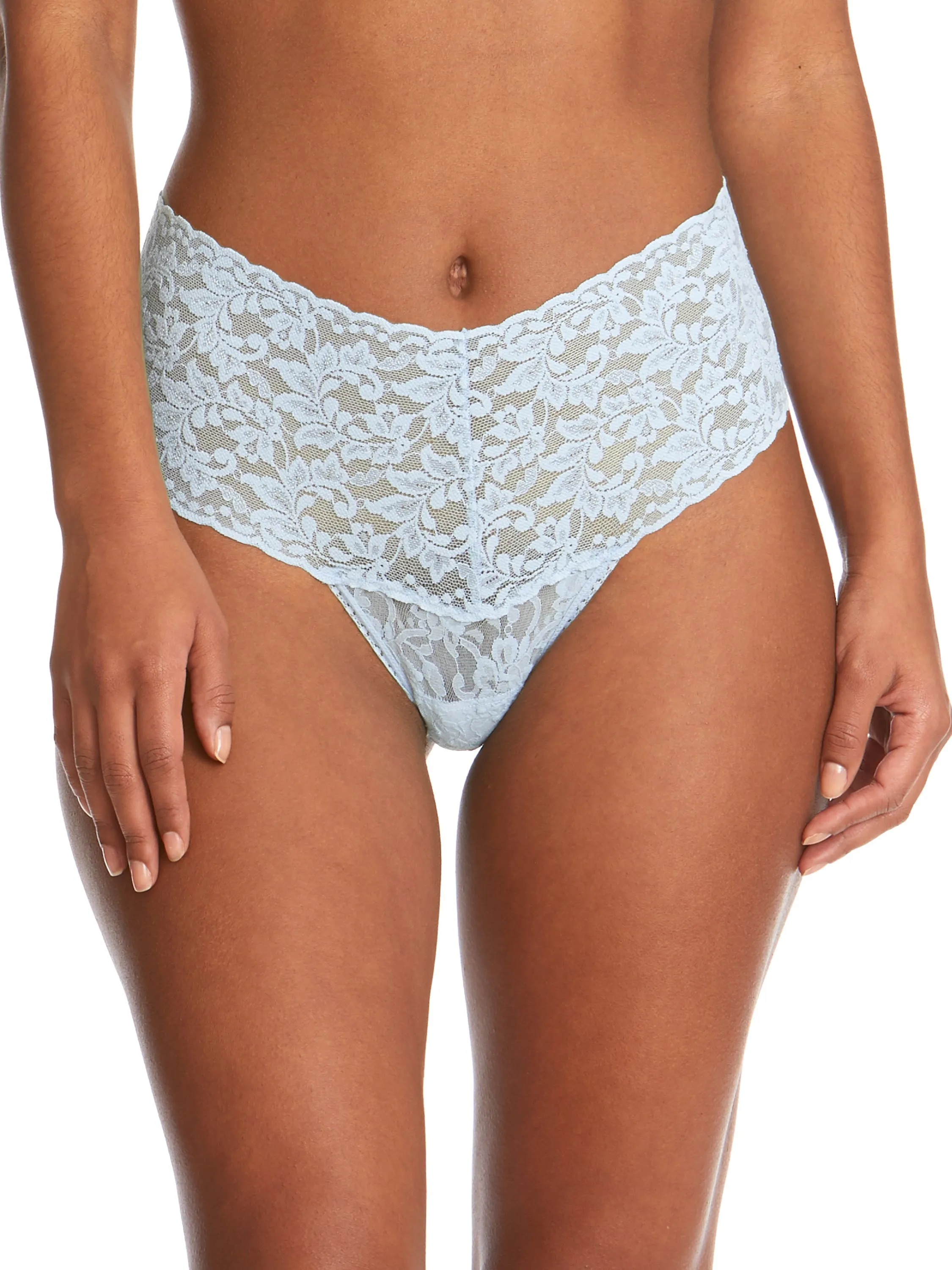 Retro Lace Thong Partly Cloudy Blue Sale sold by Hanky Panky product image thumbnail 2