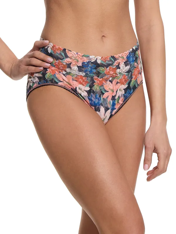 Printed Signature Lace® French Brief Wonderous Black Sale sold by Hanky Panky