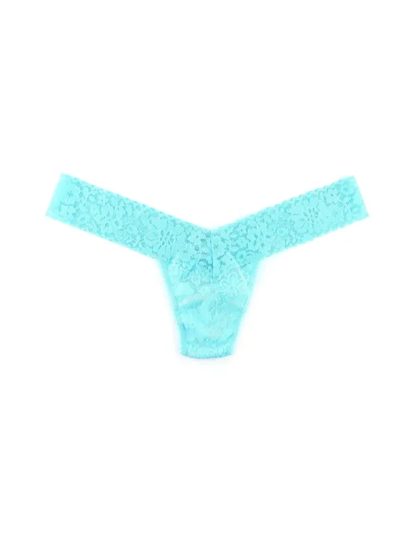 Daily Lace™ Low Rise Thong Whisper Blue Sale sold by Hanky Panky