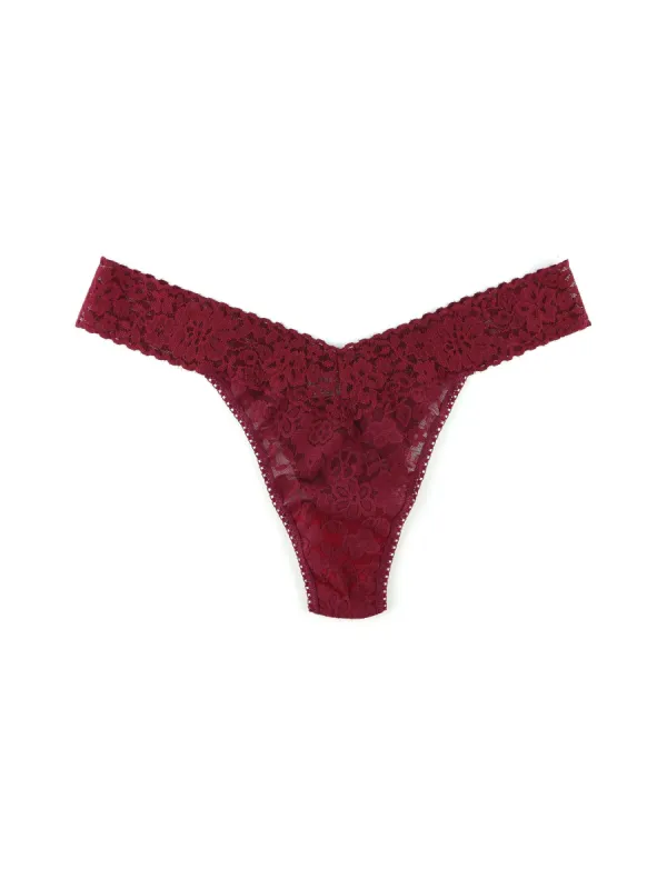 Daily Lace™ Original Rise Thong Lipstick Red Sale sold by Hanky Panky