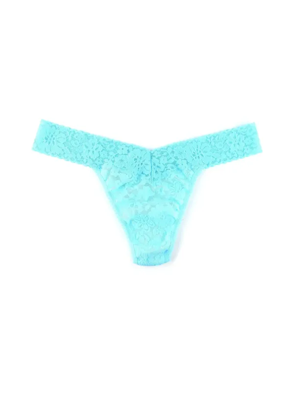 Daily Lace™ Original Rise Thong Whisper Blue Sale sold by Hanky Panky