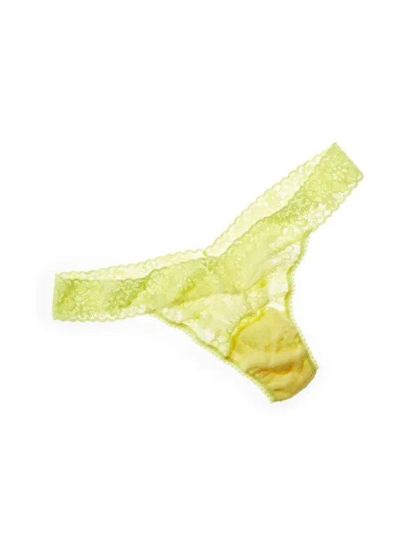 Daily Lace™ Original Rise Thong Lime Zest Yellow Sale sold by Hanky Panky