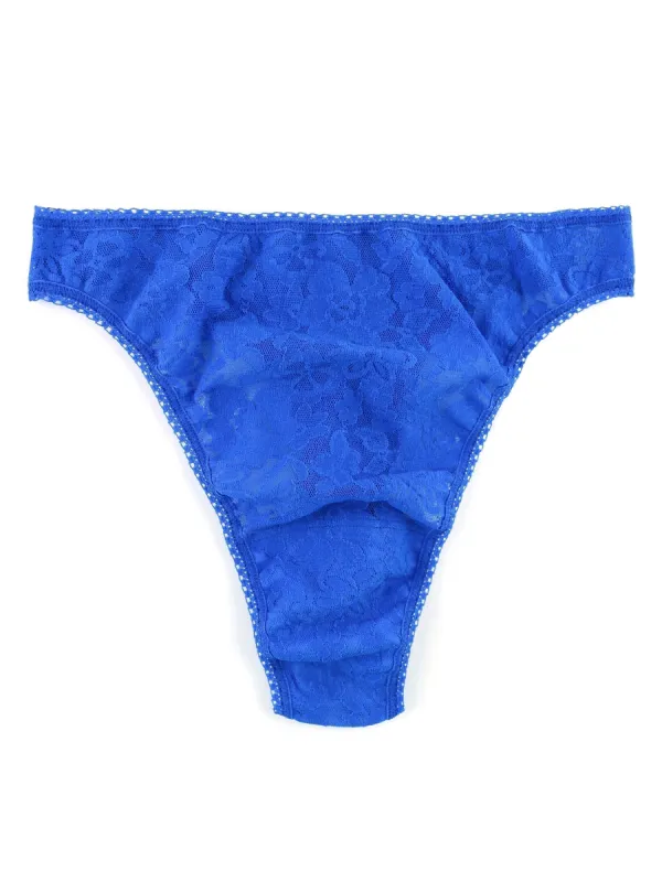 Daily Lace™ High Cut Thong Bold Blue Sale sold by Hanky Panky