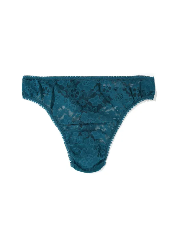 Daily Lace™ High Cut Thong Earth Dance Green Sale sold by Hanky Panky
