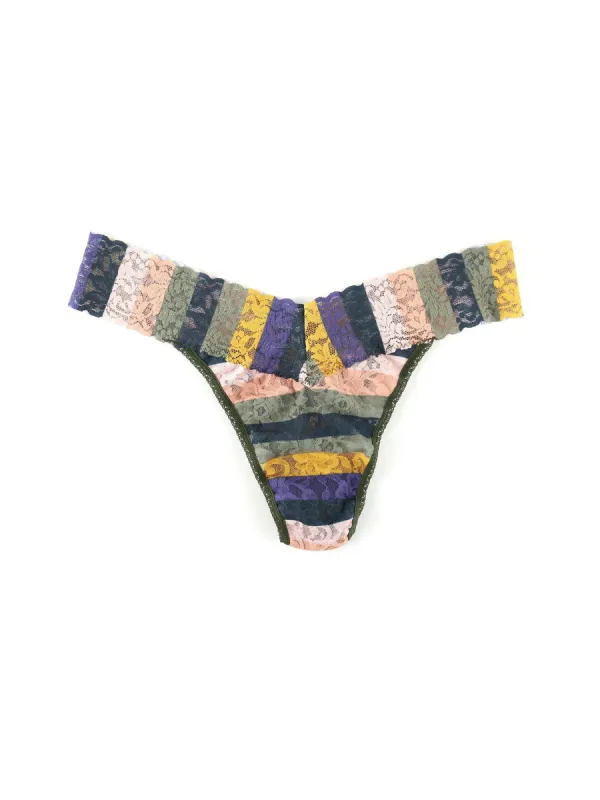 Printed Signature Lace Original Rise Thong sold by Hanky Panky